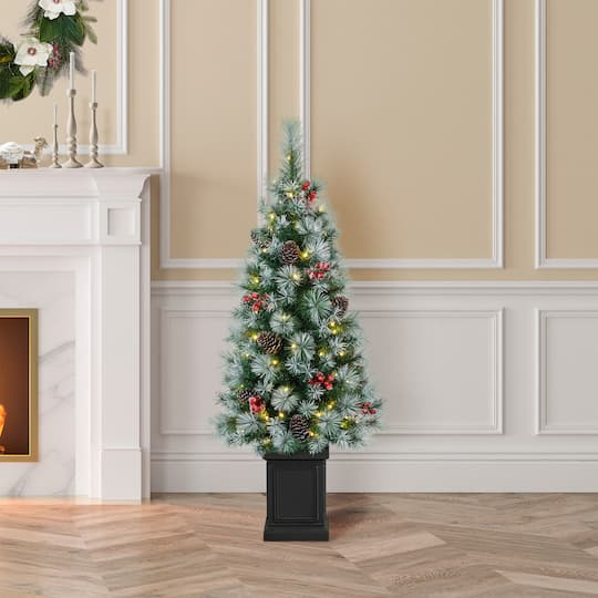 4ft. Pre-Lit Pine Artificial Christmas Porch Tree